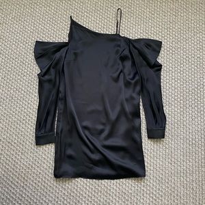 Black silk Parker mini dress